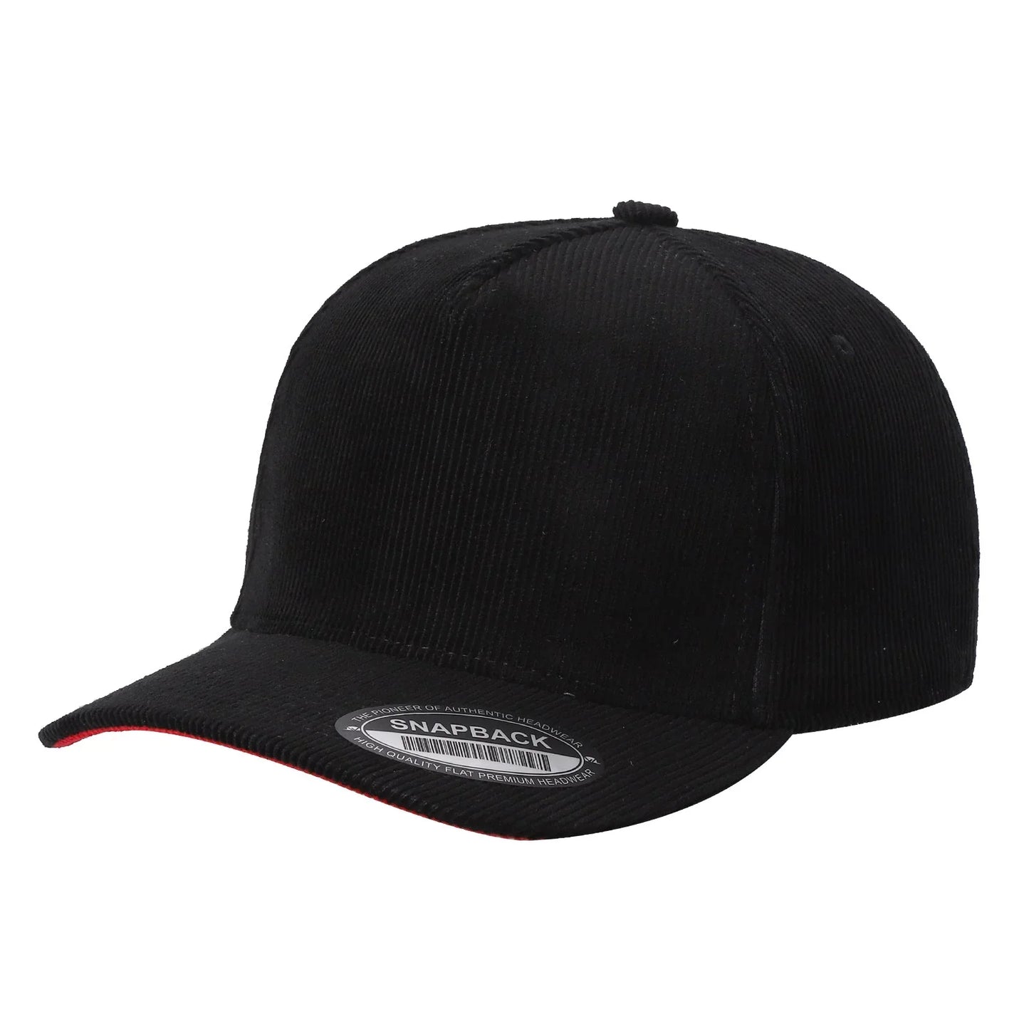5panel Corduroy Fabric Solid Color Snapback Blank Caps 5fc