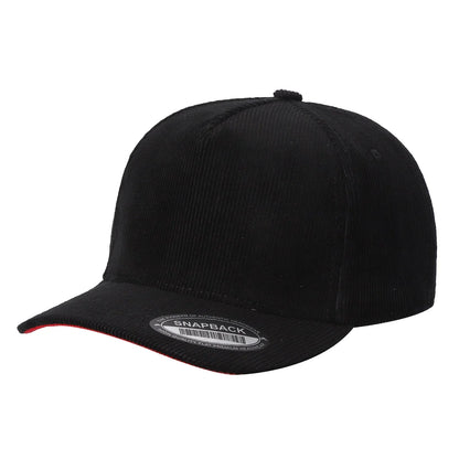 5panel Corduroy Fabric Solid Color Snapback Blank Caps 5fc
