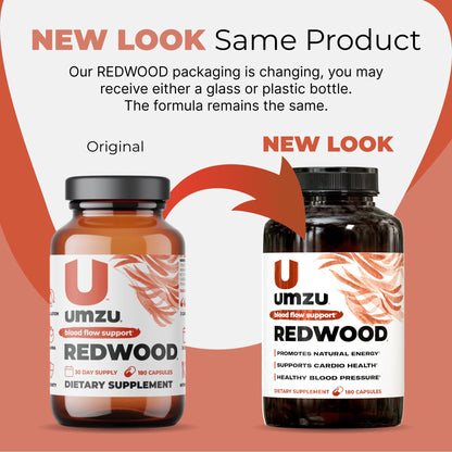 UMZU Redwood Max Nitric Oxide Booster, 1-Month Supply – Advanced Nitric Oxide Supplement with Fitnox Blend, Pine Bark, Resveratrol & Tart Cherry – Promotes Healthy Circulation, Energy and Recovery