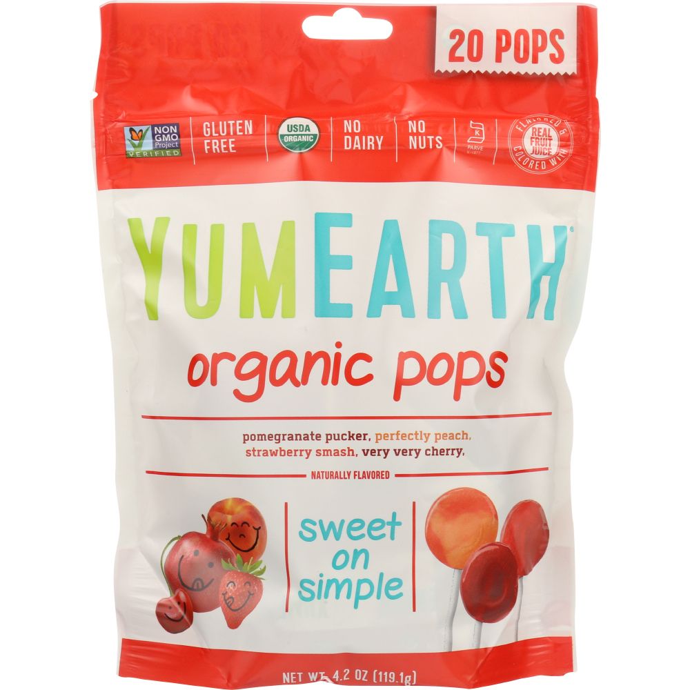 YUMEARTH ORGANICS: Assorted Organic Pops 20 Pops, 4.2 oz