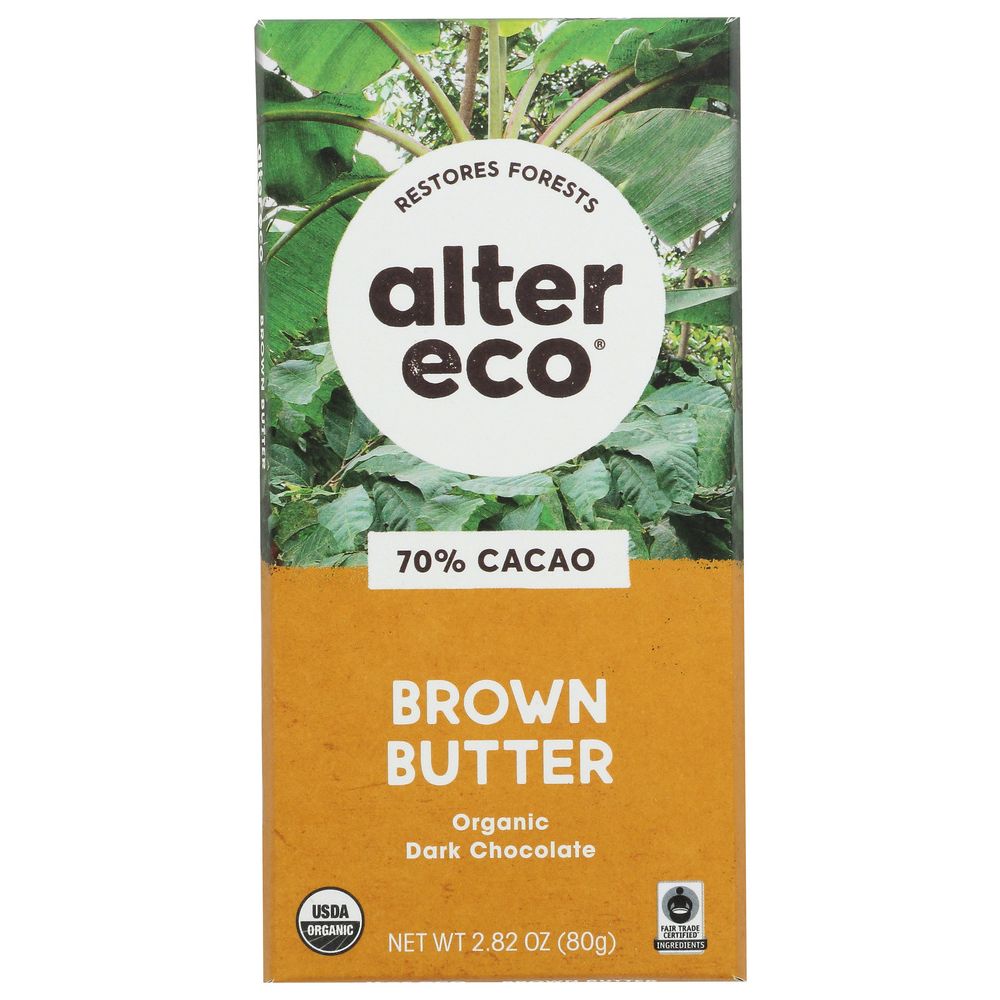 ALTER ECO: Organic Chocolate Dark Salted Brown Butter, 2.82 oz