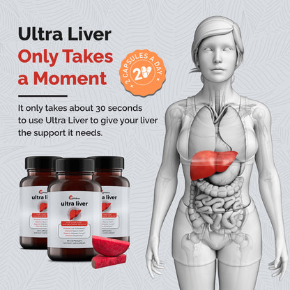 UpWellness Ultra Liver Supplement – Advanced Liver & Gallbladder Support with TMG, NAC & Milk Thistle (60 Capsules)