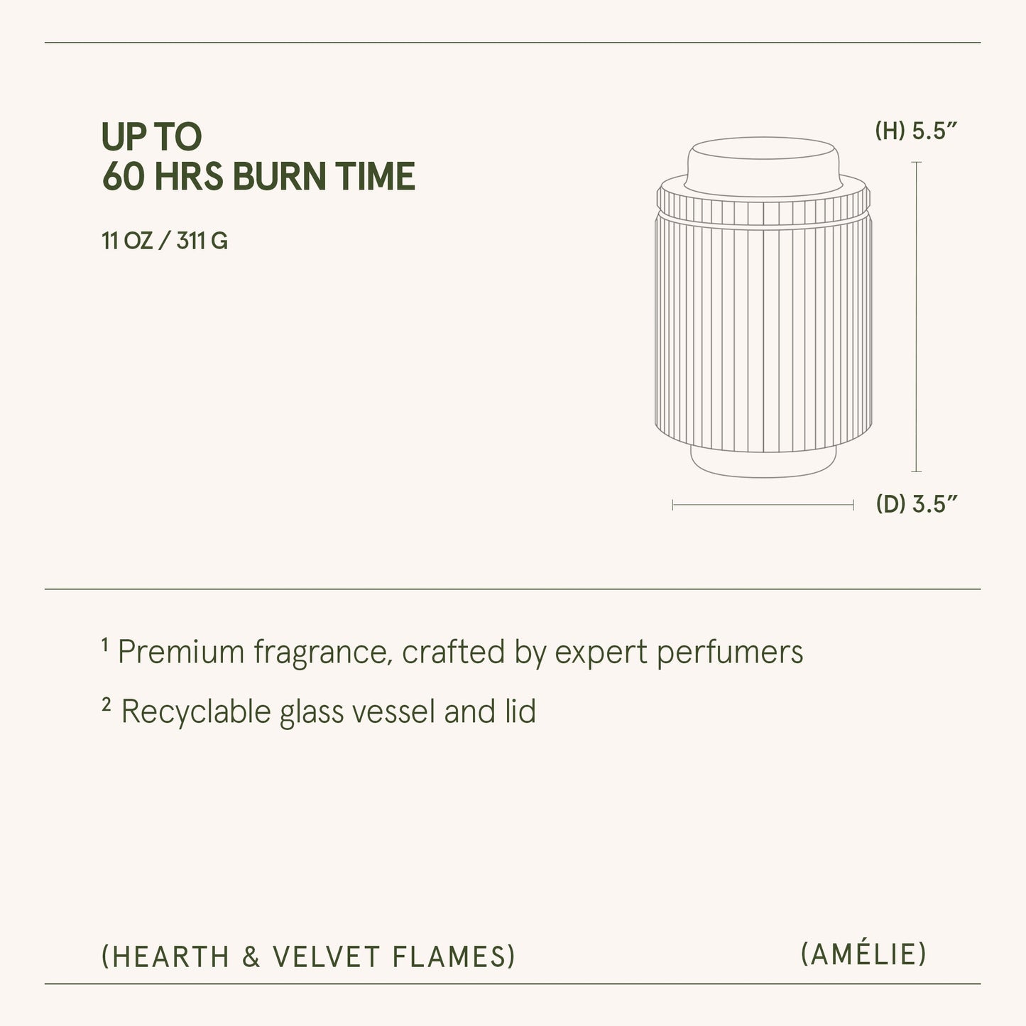 Amélie – Hearth & Velvet Flames 11oz Candle