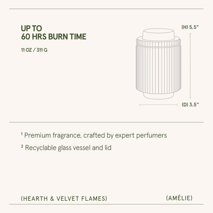 Amélie – Hearth & Velvet Flames 11oz Candle