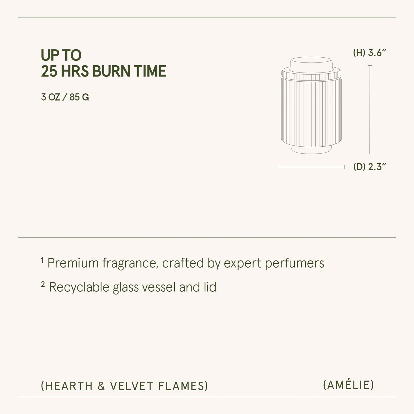 Amélie – Hearth & Velvet Flames 3oz Candle