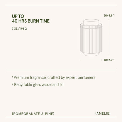 Amélie – Pomegranate & Pine Candle