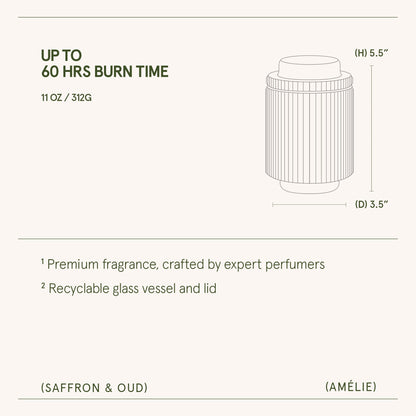 Amélie – Saffron & Oud Candle