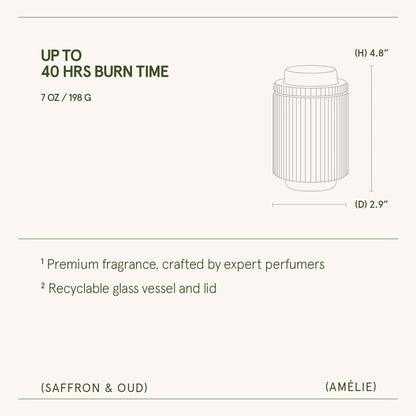 Amélie – Saffron & Oud Candle