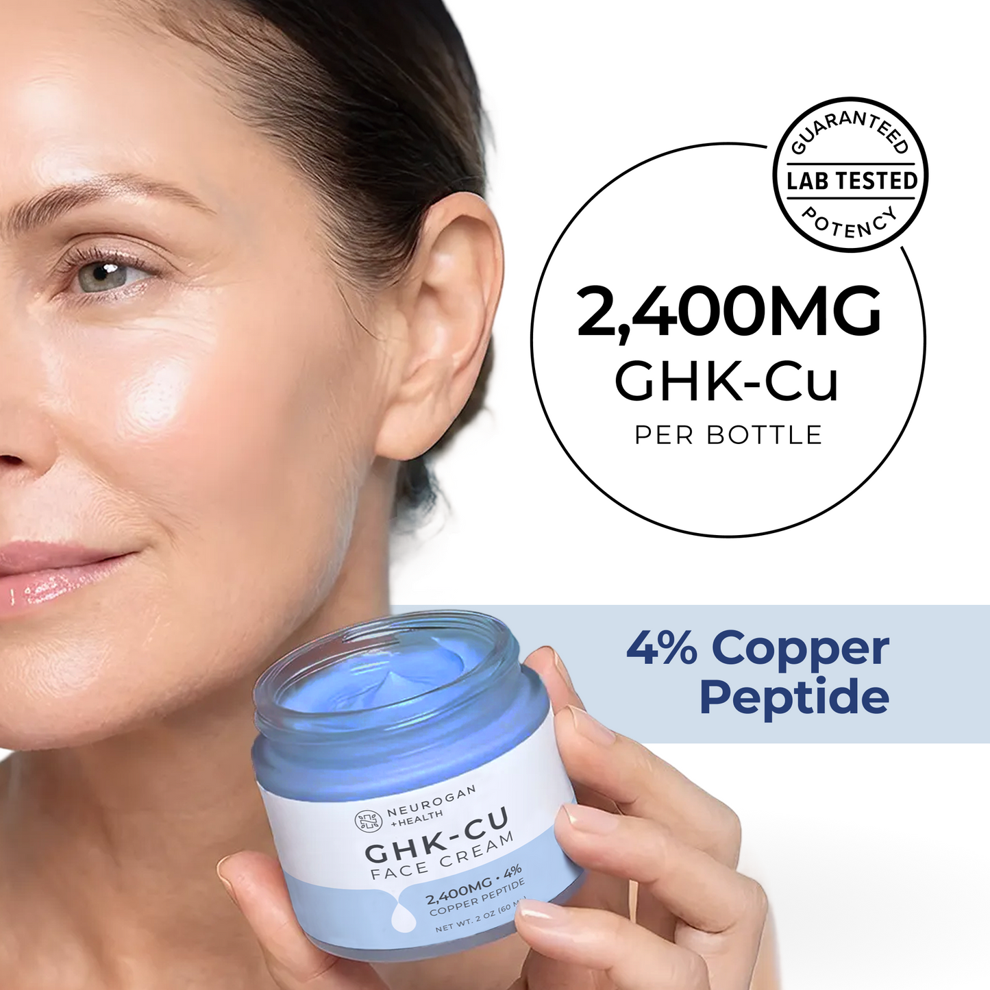 Advanced GHK-Cu Copper Peptide Face Cream 2400mg