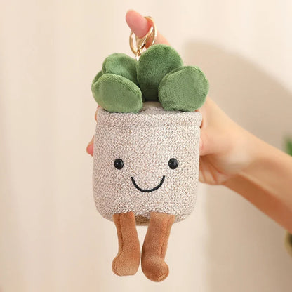 Tulip & Succulent Plant Plush Toy – Cute Stuffed Doll Bookshelf Décor, Soft Kawaii Pillow Pendant & Birthday Gift for Girls