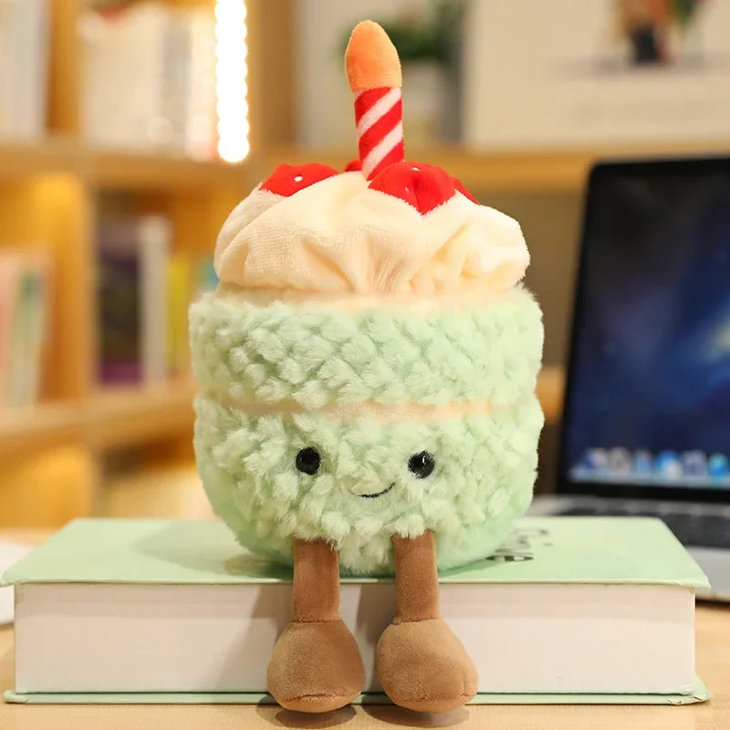 Tulip & Succulent Plant Plush Toy – Cute Stuffed Doll Bookshelf Décor, Soft Kawaii Pillow Pendant & Birthday Gift for Girls