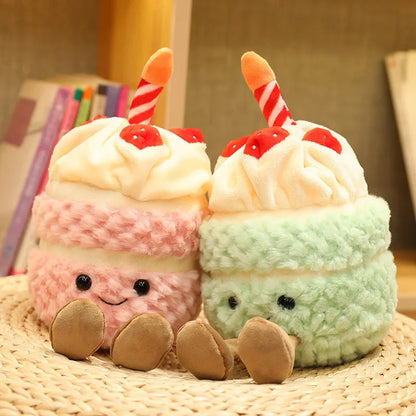 Tulip & Succulent Plant Plush Toy – Cute Stuffed Doll Bookshelf Décor, Soft Kawaii Pillow Pendant & Birthday Gift for Girls