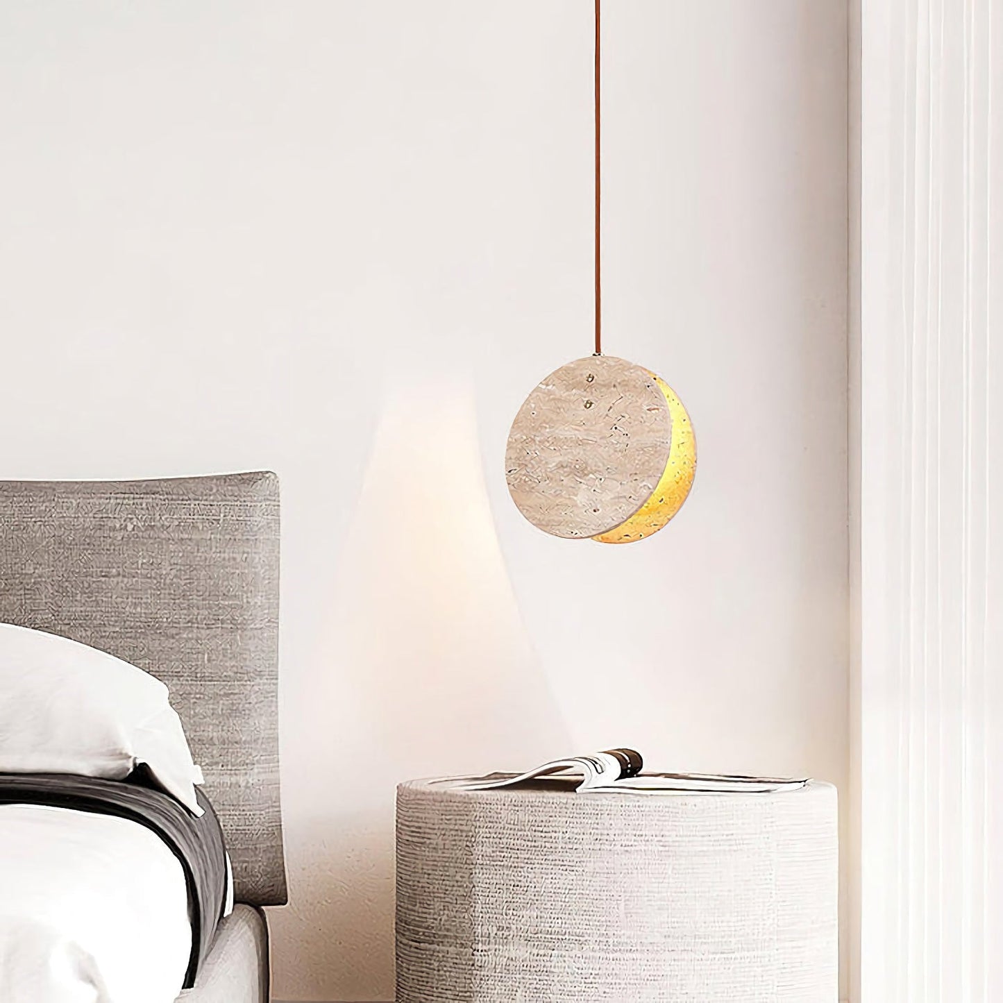 Travertine Disc Pendant Lamp