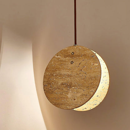 Travertine Disc Pendant Lamp