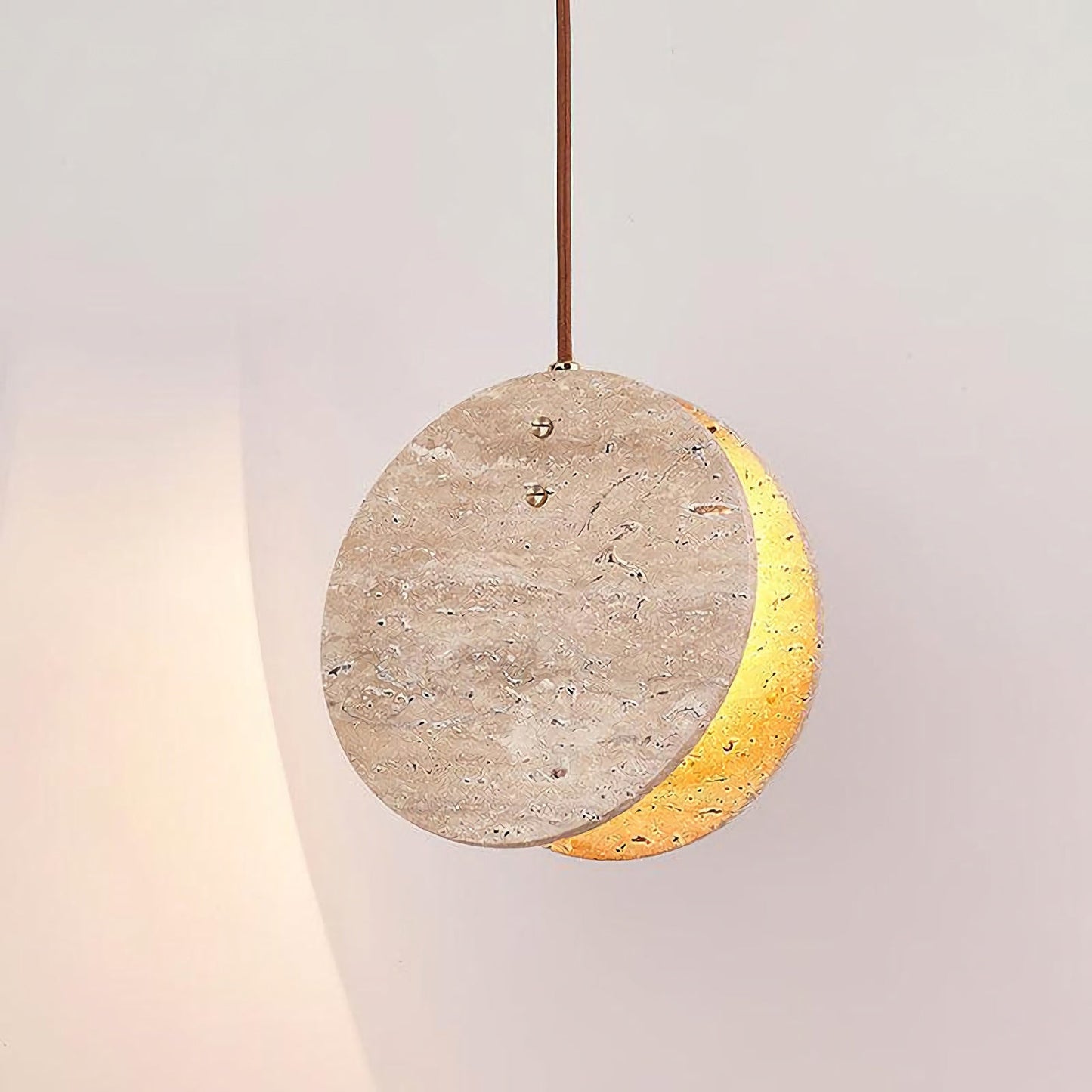 Travertine Disc Pendant Lamp