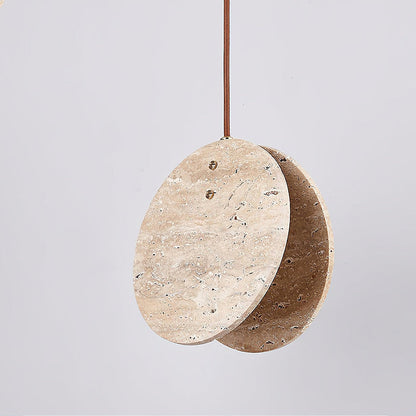 Travertine Disc Pendant Lamp