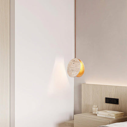 Travertine Disc Pendant Lamp