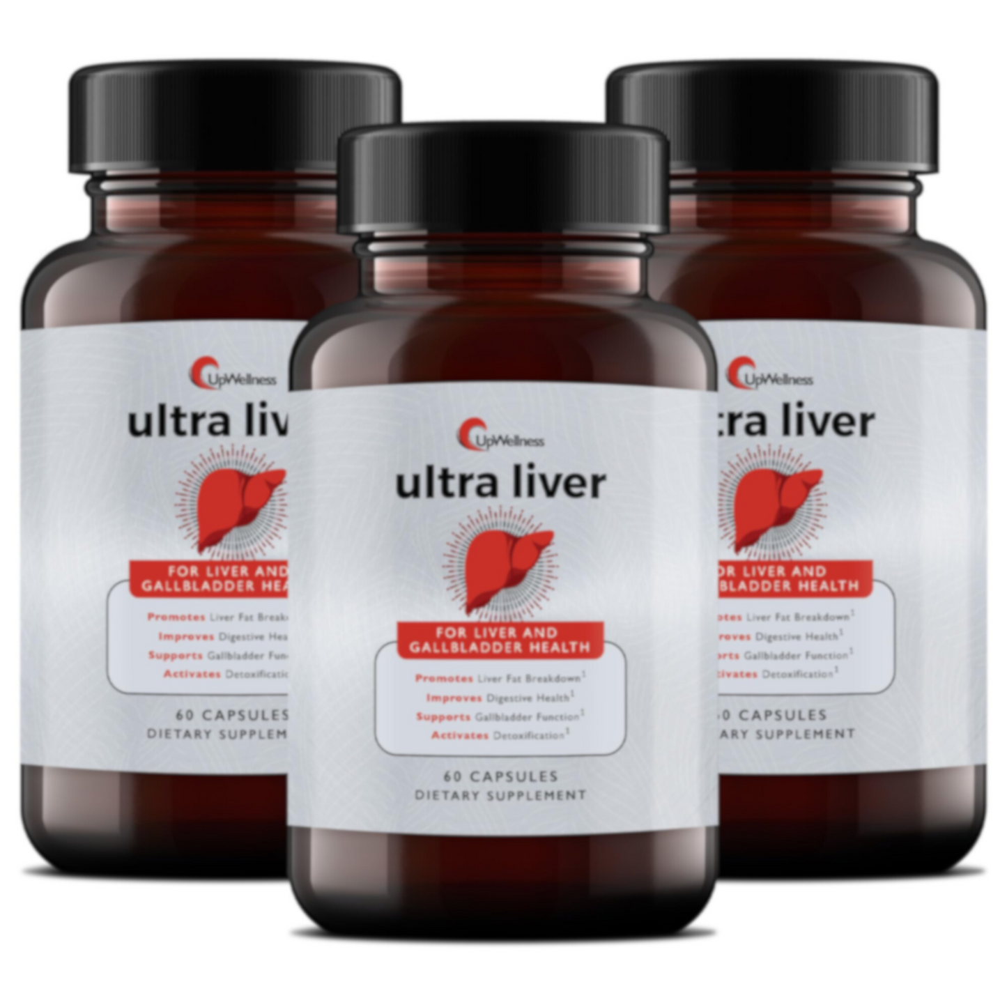 UpWellness Ultra Liver Supplement – Advanced Liver & Gallbladder Support with TMG, NAC & Milk Thistle (60 Capsules)