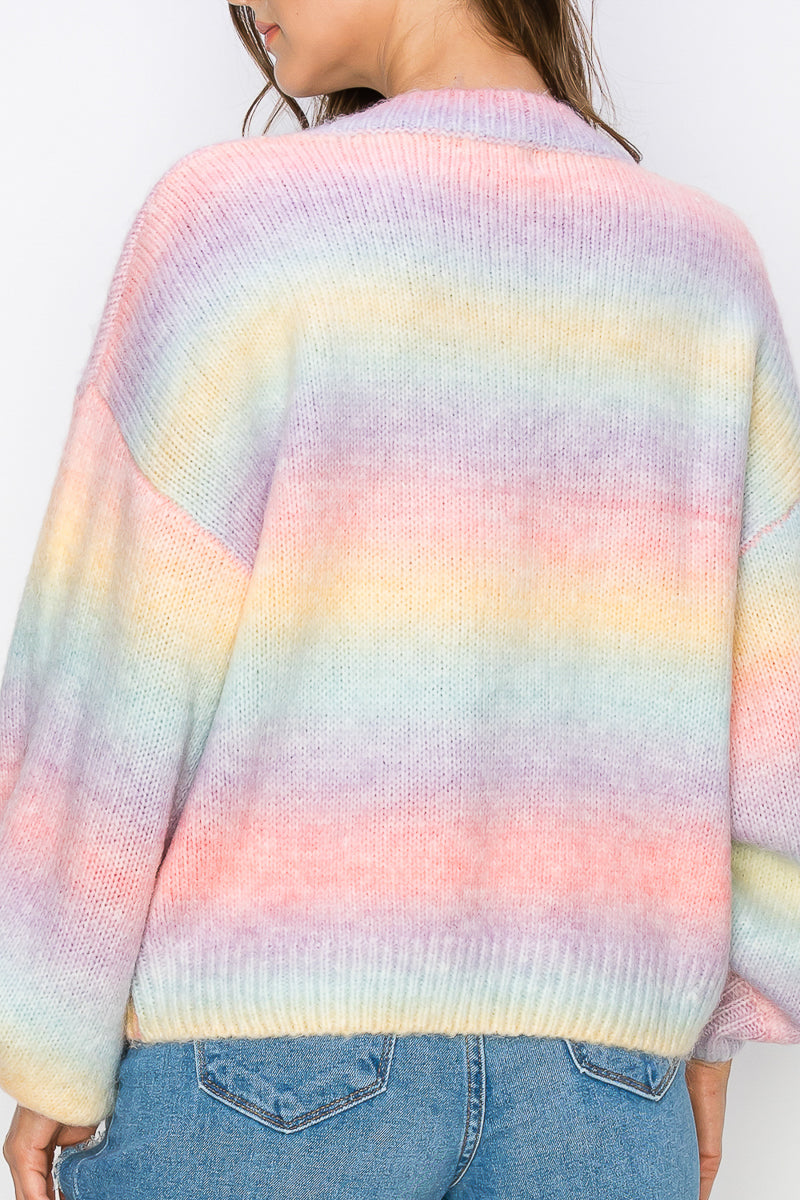 WT0008 Rainbow Sweater Top
