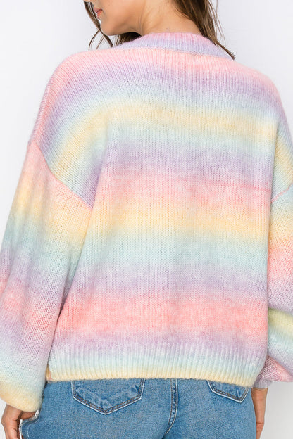 WT0008 Rainbow Sweater Top