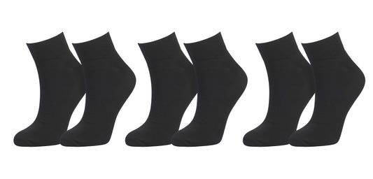 tittimitti® Women’s 98% Organic Cotton Ankle Socks 3-Pack – Breathable Everyday Ankle Socks