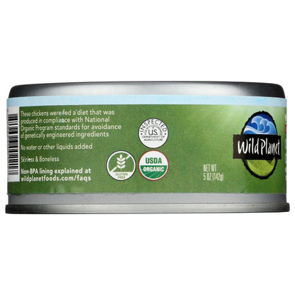 WILD PLANET: Organic Roasted Chicken Breast With Rib Meat No Salt Added, 5 oz