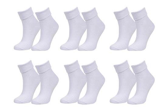 tittimitti Women’s 98% Organic Cotton Crew Socks 6-Pack – Breathable Everyday Comfort Socks